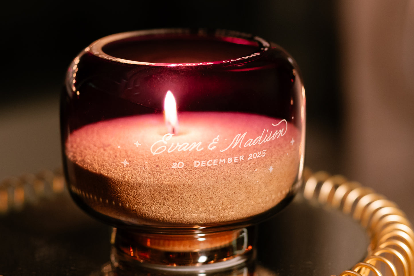 Personalized Caviar Candle